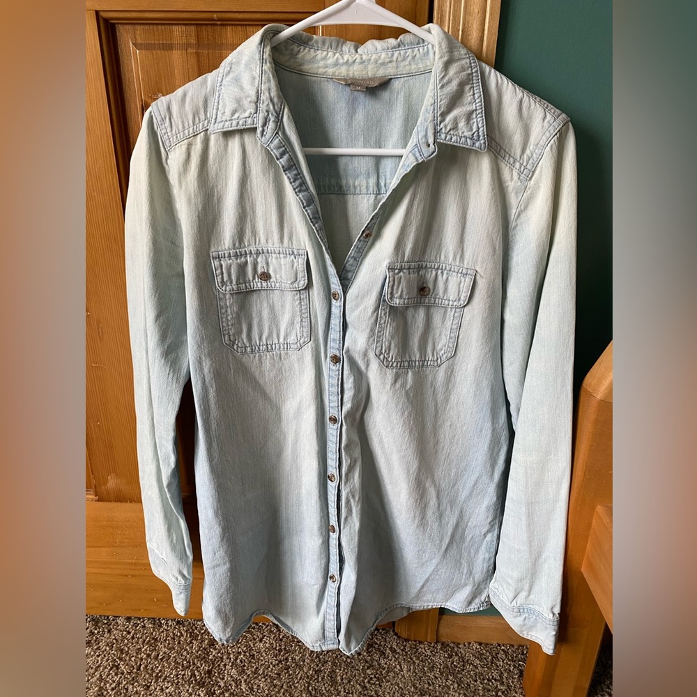 Long Sleeved Jean Shirt